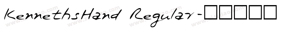 KennethsHand Regular字体转换